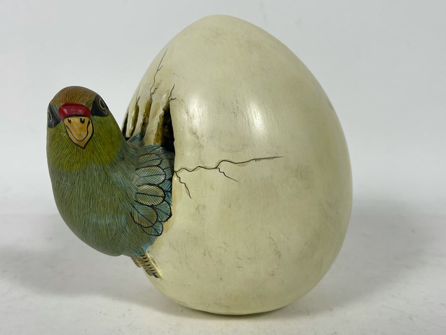 Vintage Disarmex Bird Coming Out Of Egg Figurine Made In Mexico 5.5H [Photo 4]