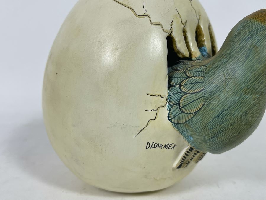 Vintage Disarmex Bird Coming Out Of Egg Figurine Made In Mexico 5.5H [Photo 9]
