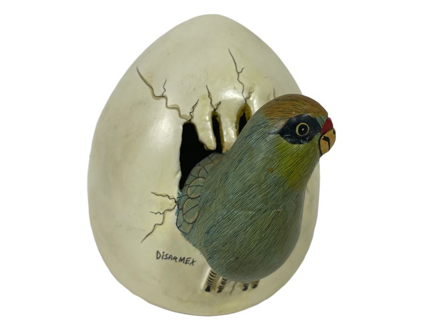 Vintage Disarmex Bird Coming Out Of Egg Figurine Made In Mexico 5.5H [Photo 2]