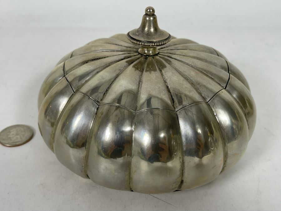 .800 European Silver Footed Box With Lid 333g Melt Value $158 [Photo 4]