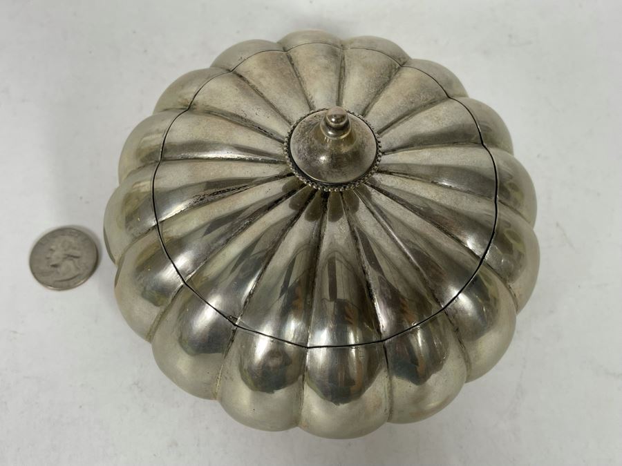.800 European Silver Footed Box With Lid 333g Melt Value $158 [Photo 5]