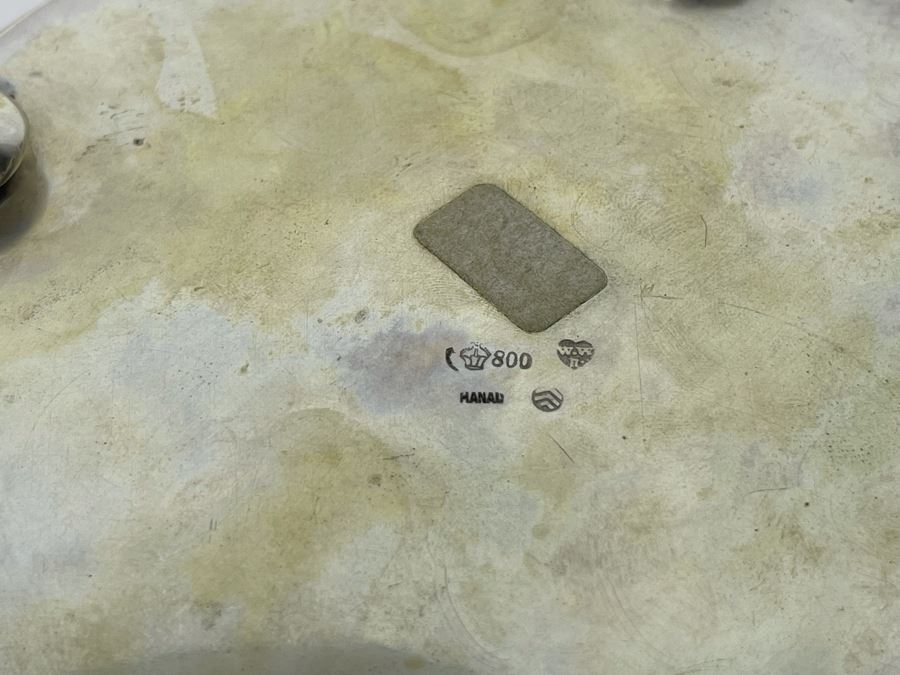 .800 European Silver Footed Box With Lid 333g Melt Value $158 [Photo 10]