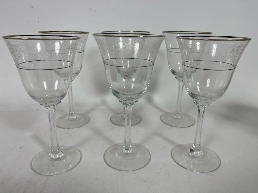 (6) Lenox Crystal Stemware Glasses 7.5H