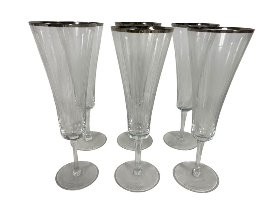 (6) Crystal Stemware Glasses 8.5H [Photo 2]