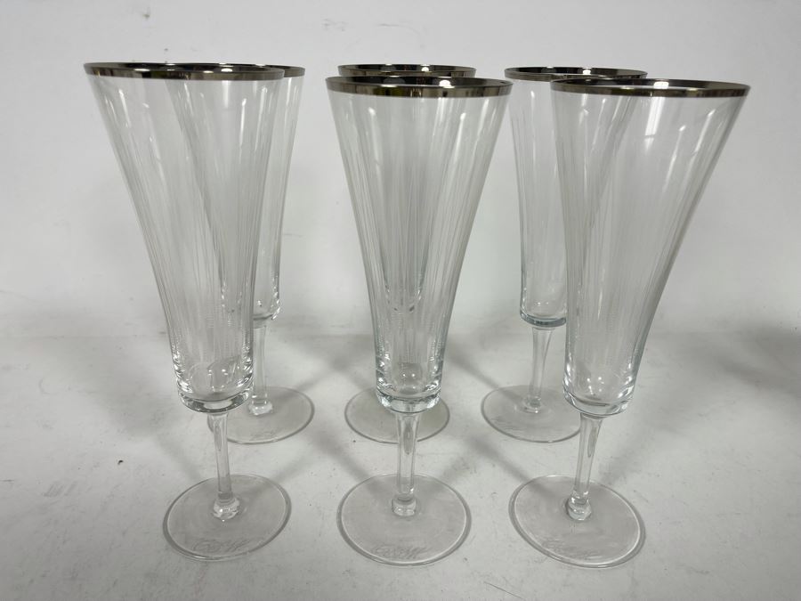 (6) Crystal Stemware Glasses 8.5H [Photo 3]