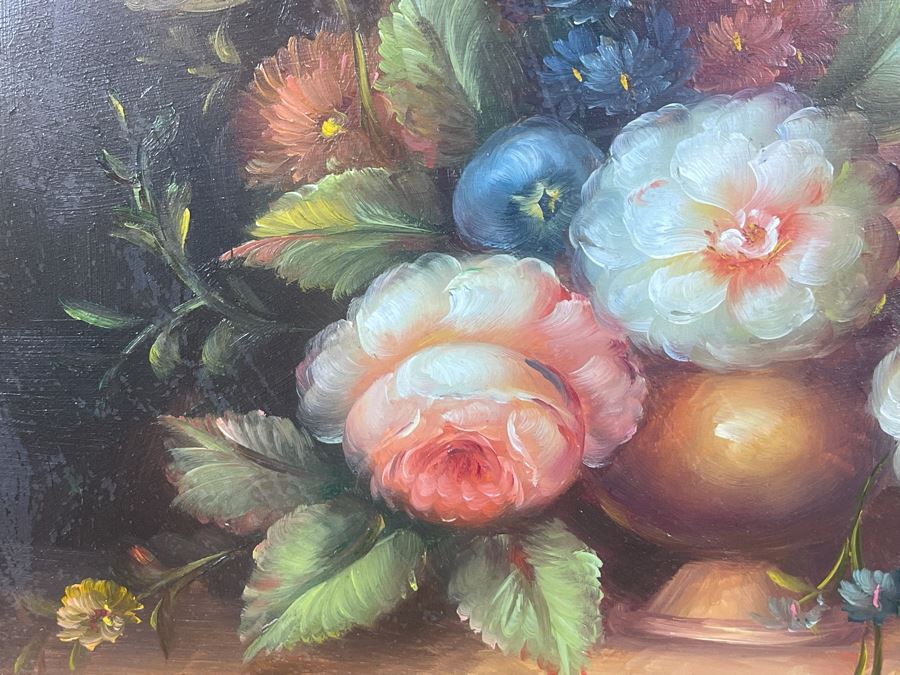 Vintage Original Still Life Painting Framed 18 X 16 [Photo 7]