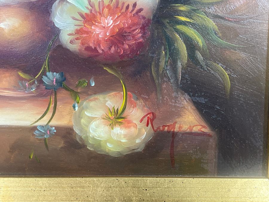 Vintage Original Still Life Painting Framed 18 X 16 [Photo 6]