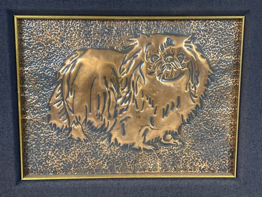 Copper Relief Shih Tzu Dog Breed Artwork Framed 19 X 16 [Photo 4]