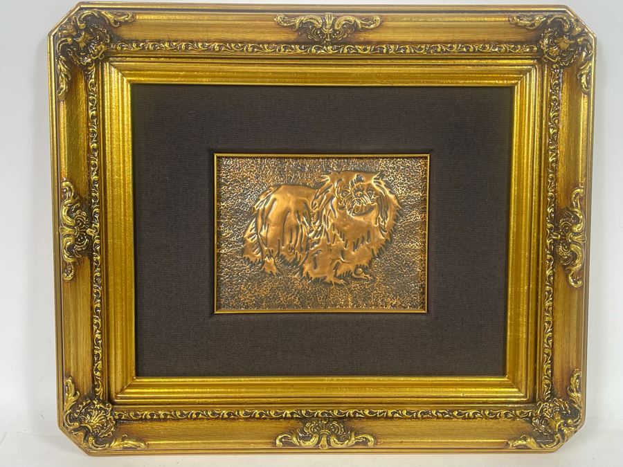 Copper Relief Shih Tzu Dog Breed Artwork Framed 19 X 16 [Photo 3]