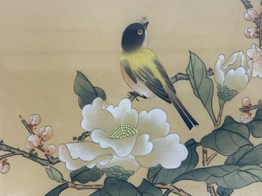 Original Signed Chinese Silk Painting 8.5 X 7 Framed [Photo 5]