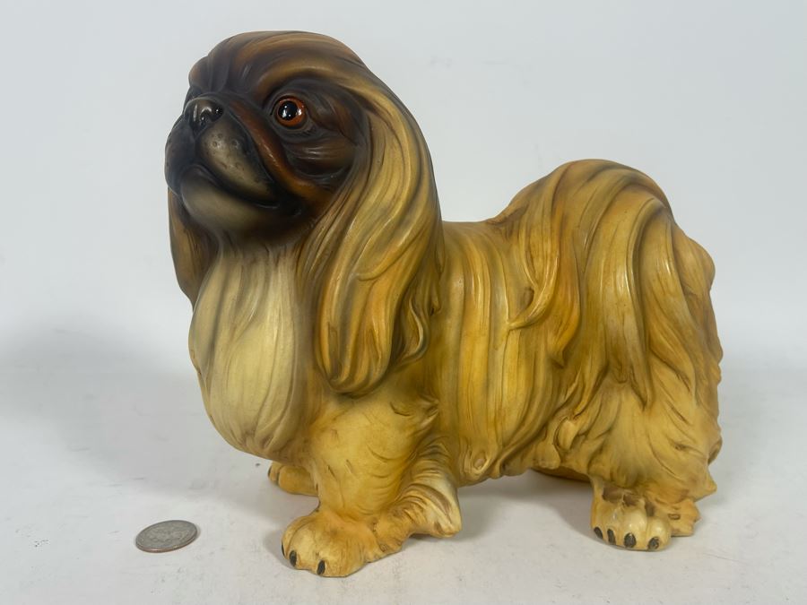 Vintage Japanese Pekingese Figurine 10W X 4.5D X 8.5H [Photo 3]