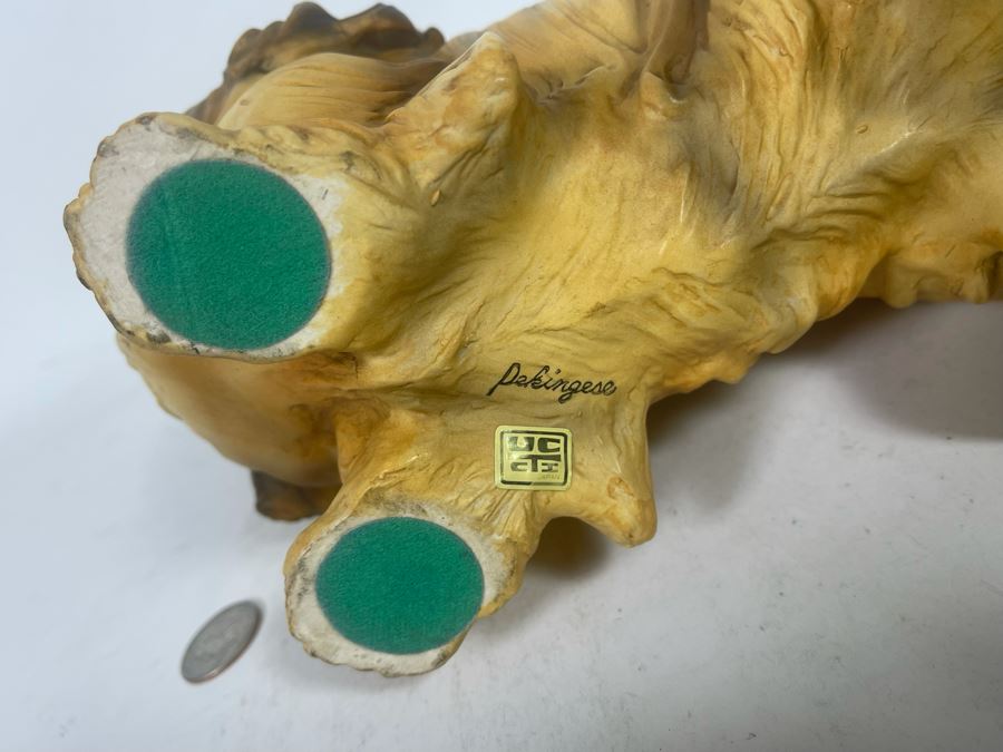 Vintage Japanese Pekingese Figurine 10W X 4.5D X 8.5H [Photo 7]