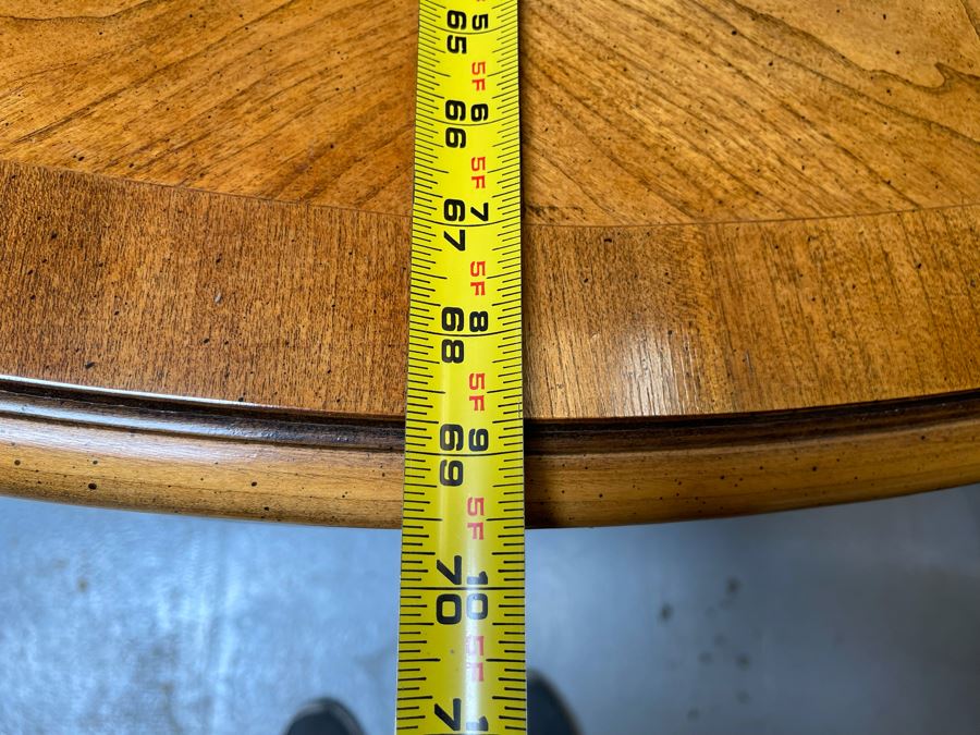 Formal Dining Table With Eight Cane Back Chairs With 2 Leaves From La Jolla Estate 69W X 44D X 30H - See Photos [Photo 12]