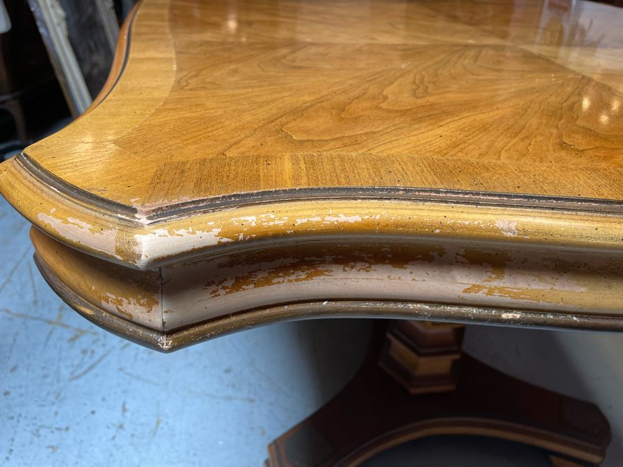 Formal Dining Table With Eight Cane Back Chairs With 2 Leaves From La Jolla Estate 69W X 44D X 30H - See Photos [Photo 8]