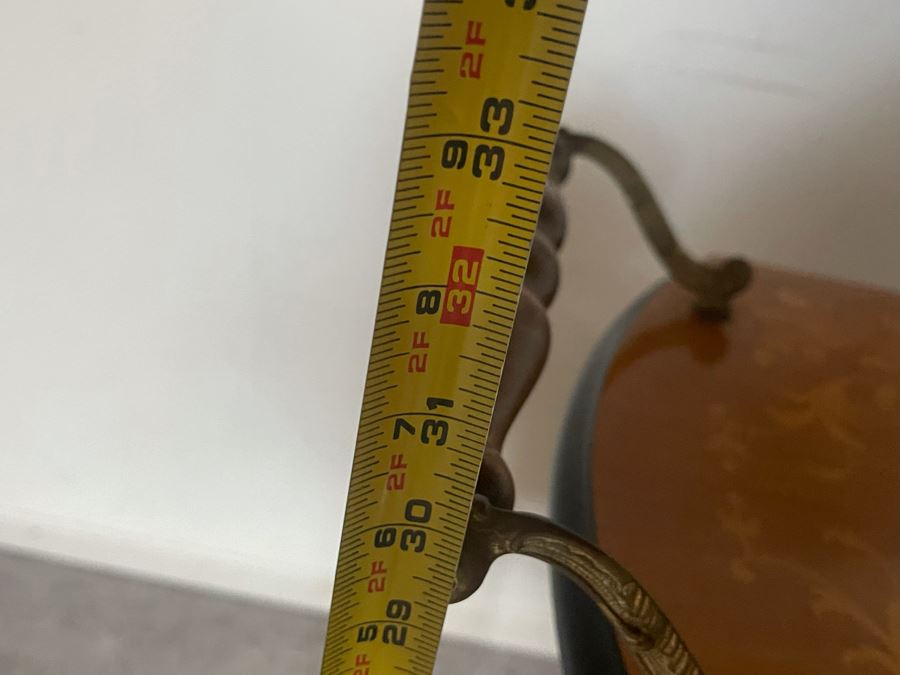 JUST ADDED - Italian Wooden Inlay Teacart Bar Cart 32W X 17D X 30H [Photo 10]