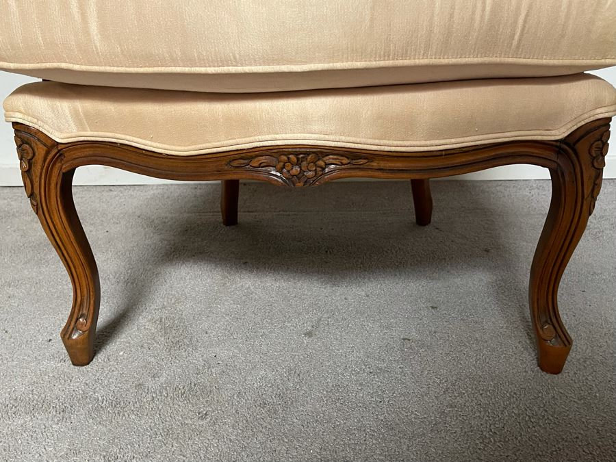 JUST ADDED - Thomasville Wooden Ulpholsted Armchair 25W X 25D X 37H [Photo 5]