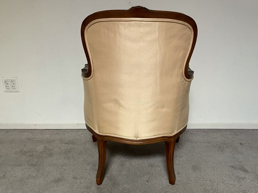 JUST ADDED - Thomasville Wooden Ulpholsted Armchair 25W X 25D X 37H [Photo 6]