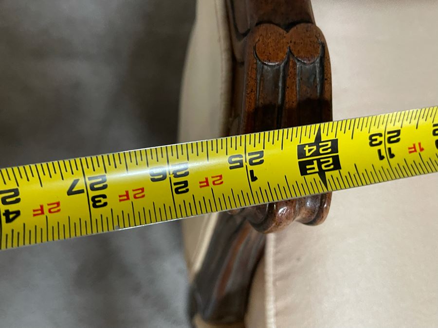 JUST ADDED - Thomasville Wooden Ulpholsted Armchair 25W X 25D X 37H [Photo 8]