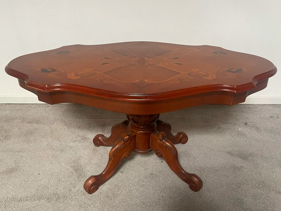 JUST ADDED - Italian Wooden Inlay Coffee Table 41W X 24D X 20H [Photo 3]