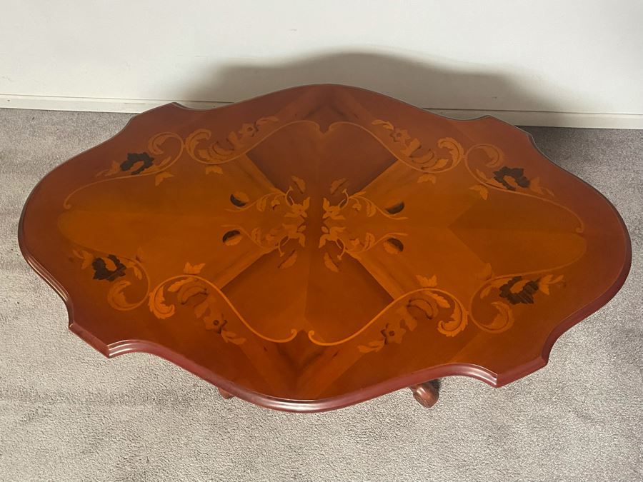 JUST ADDED - Italian Wooden Inlay Coffee Table 41W X 24D X 20H [Photo 5]