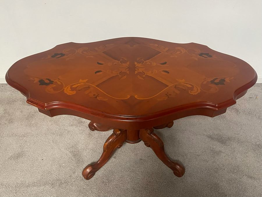 JUST ADDED - Italian Wooden Inlay Coffee Table 41W X 24D X 20H [Photo 2]