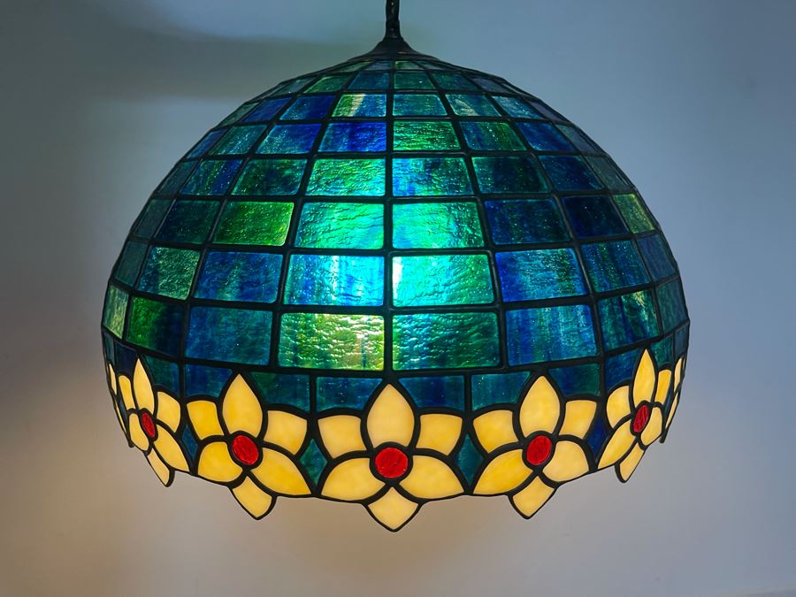 JUST ADDED - Custom Handmade Stained Glass Light Fixture 19W [Photo 4]