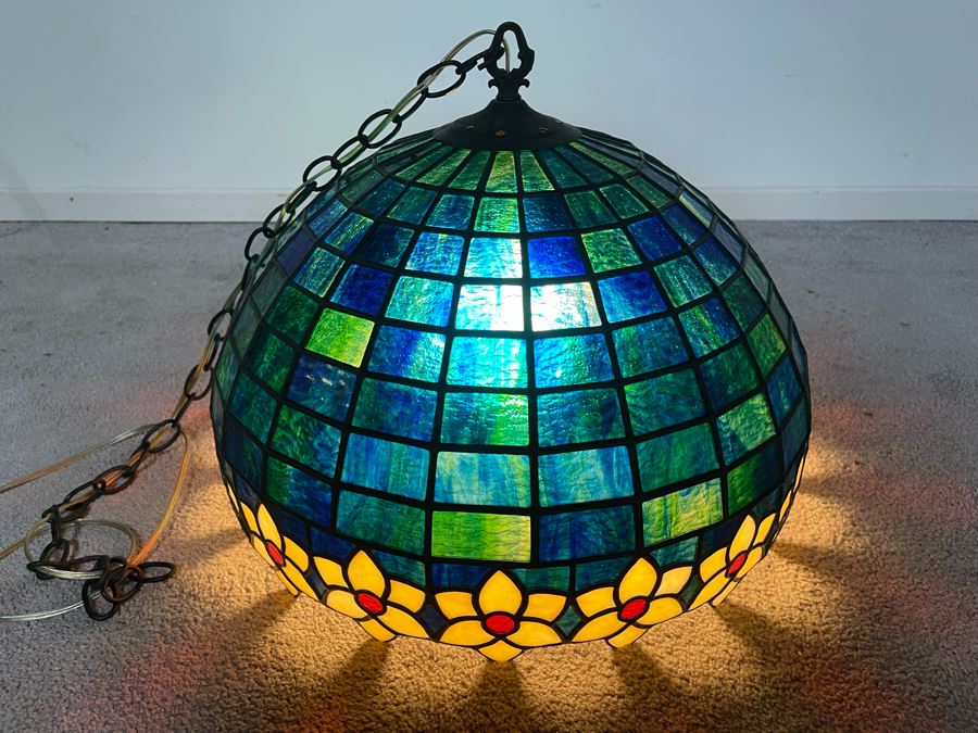 JUST ADDED - Custom Handmade Stained Glass Light Fixture 19W [Photo 6]