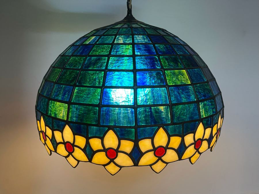 JUST ADDED - Custom Handmade Stained Glass Light Fixture 19W [Photo 2]