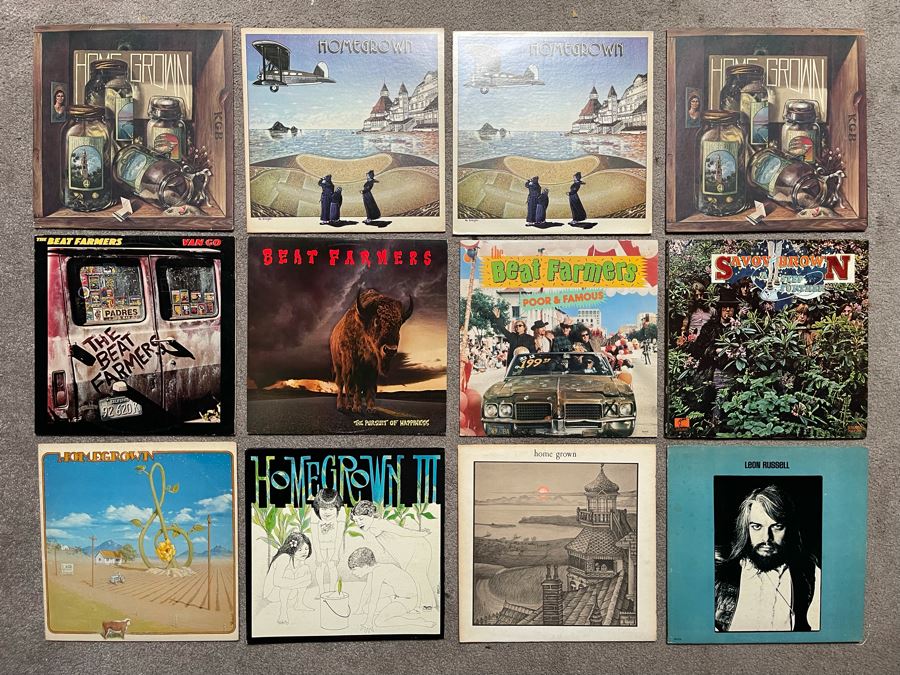 JUST ADDED - (12) Mainly San Diego Local Vinyl Record Lot: The Beat Farmers And Homegrown KGB Local Radio Station Records