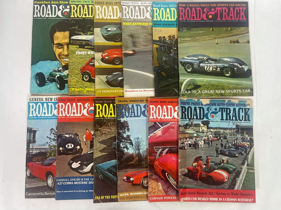 JUST ADDED - Vintage 1965 Road & Track Magazines - See Photos [Photo 1]