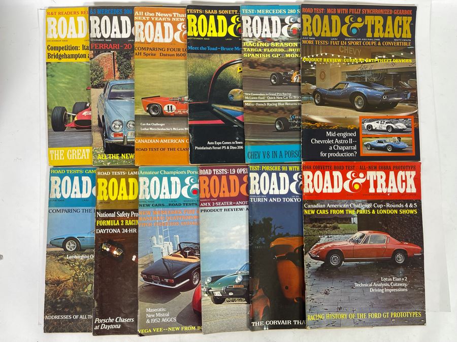 JUST ADDED - Vintage 1968 Road & Track Magazines - See Photos [Photo 1]