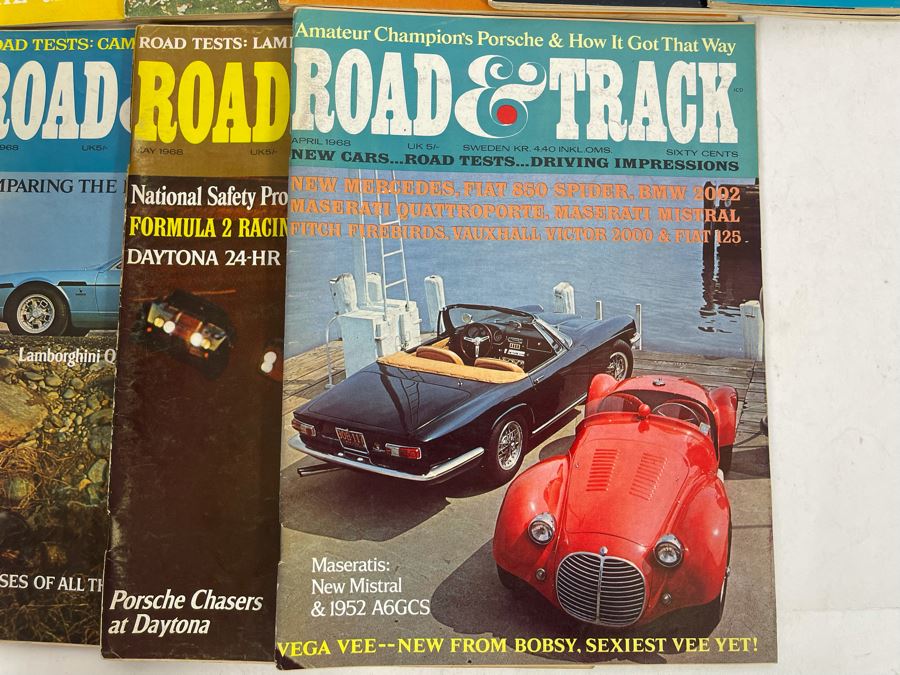 JUST ADDED - Vintage 1968 Road & Track Magazines - See Photos