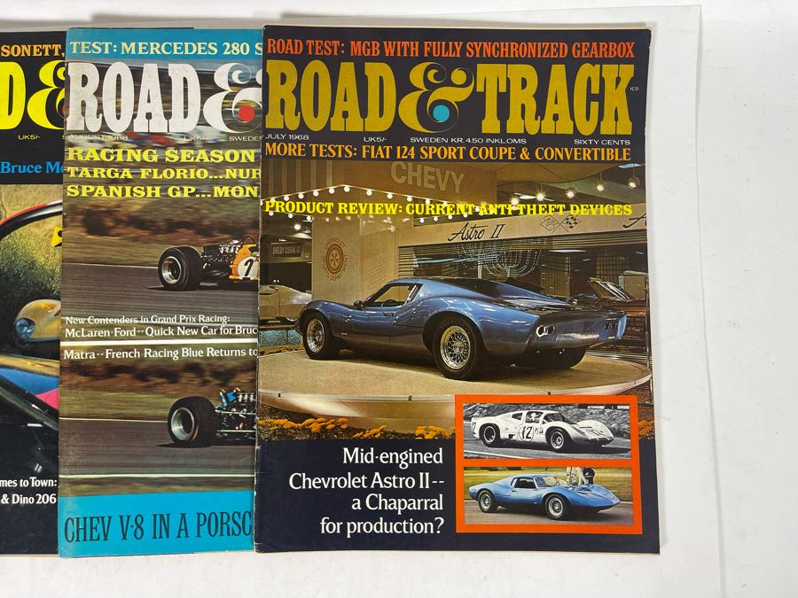 JUST ADDED - Vintage 1968 Road & Track Magazines - See Photos