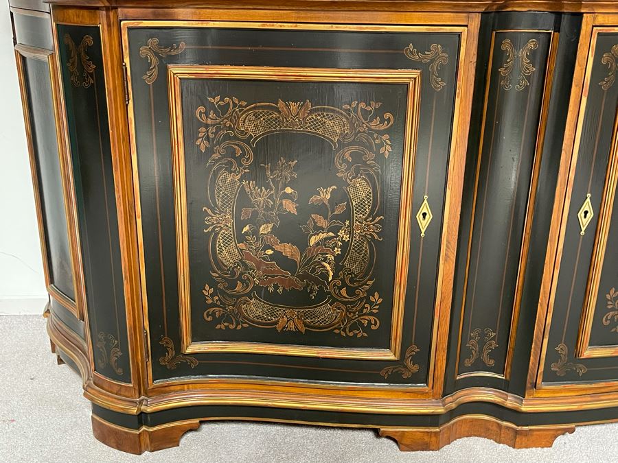 JUST ADDED - Stunning Drexel Heritage Sideboard Buffet Cabinet 76W X 22D X 35H (Don’t Have Key But Doors Open) [Photo 6]