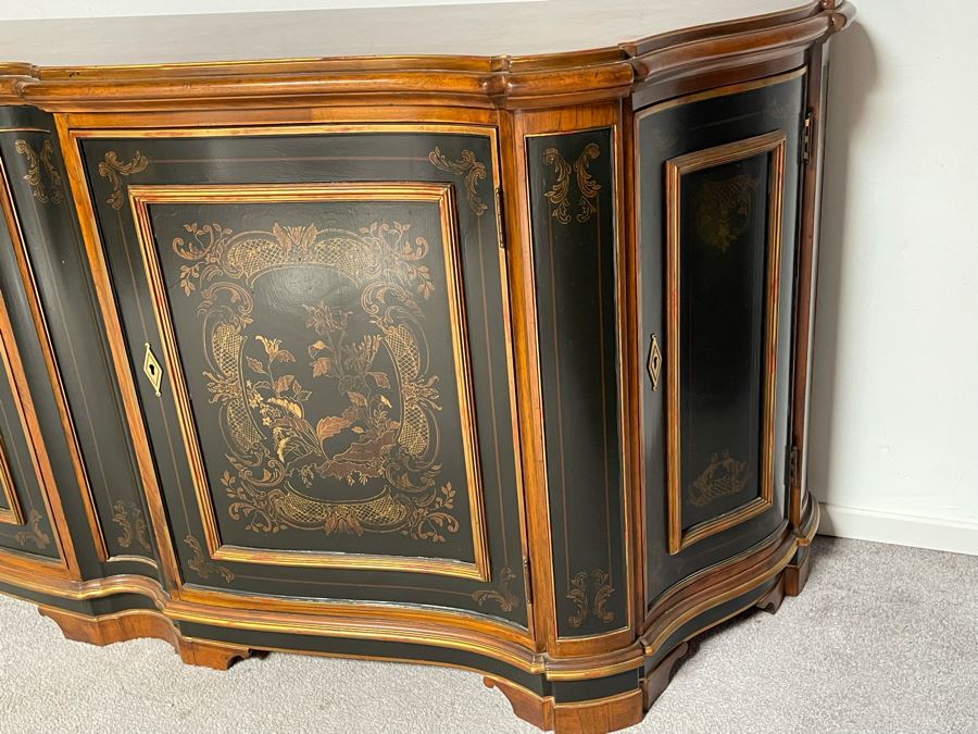JUST ADDED - Stunning Drexel Heritage Sideboard Buffet Cabinet 76W X 22D X 35H (Don’t Have Key But Doors Open) [Photo 8]