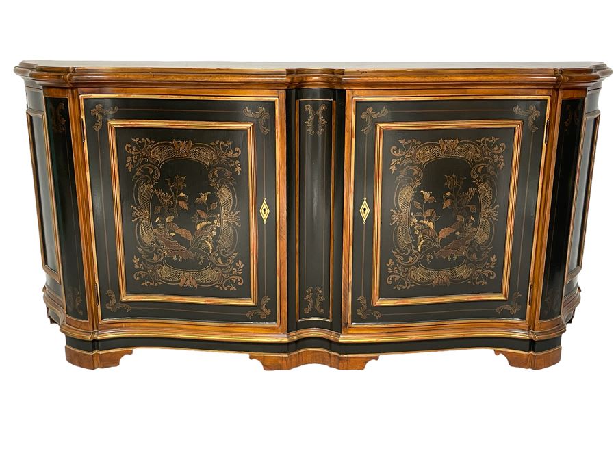 JUST ADDED - Stunning Drexel Heritage Sideboard Buffet Cabinet 76W X 22D X 35H (Don’t Have Key But Doors Open) [Photo 1]