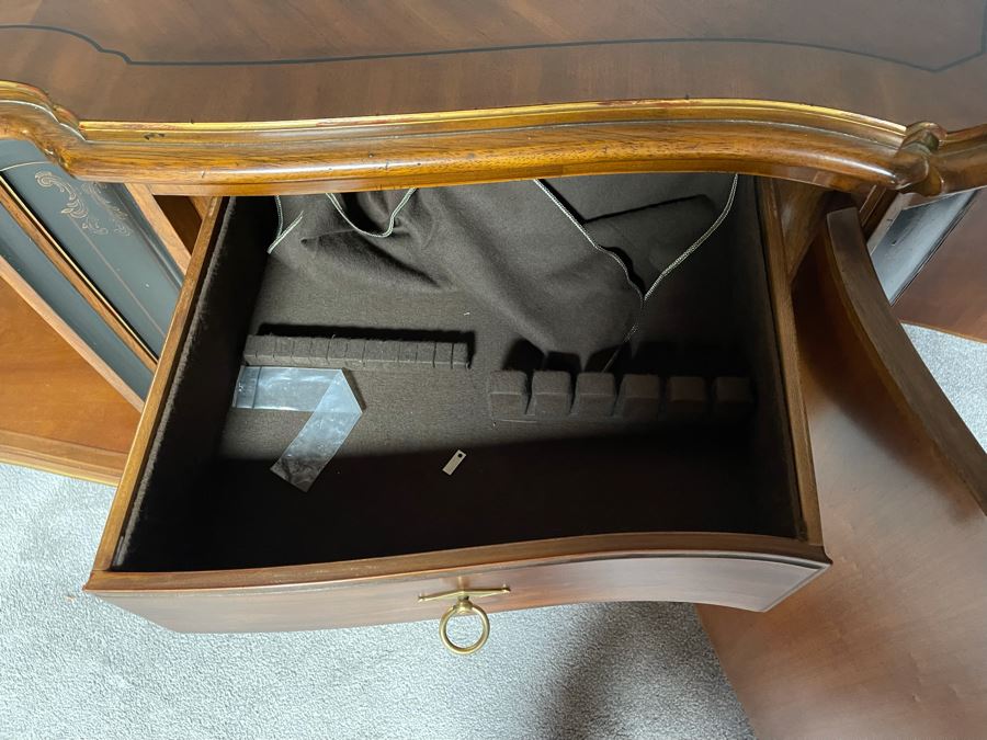 JUST ADDED - Stunning Drexel Heritage Sideboard Buffet Cabinet 76W X 22D X 35H (Don’t Have Key But Doors Open) [Photo 18]