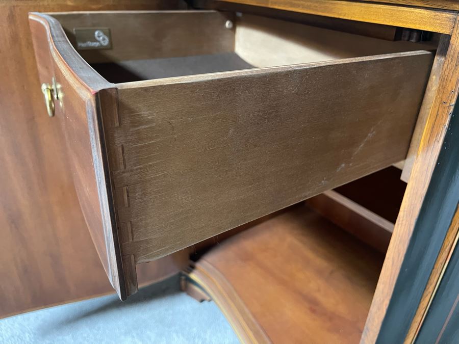 JUST ADDED - Stunning Drexel Heritage Sideboard Buffet Cabinet 76W X 22D X 35H (Don’t Have Key But Doors Open) [Photo 17]