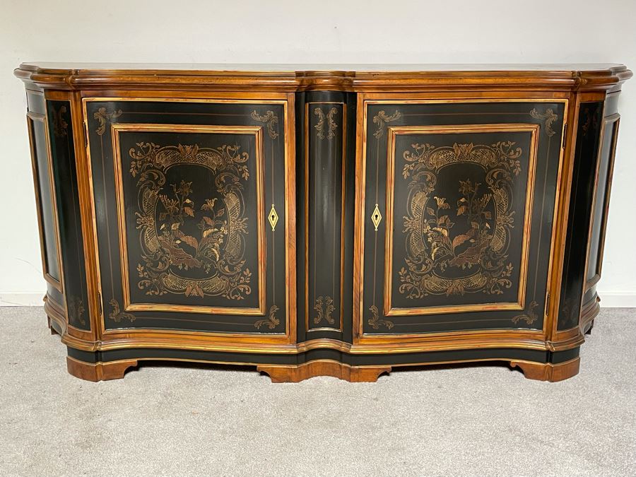 JUST ADDED - Stunning Drexel Heritage Sideboard Buffet Cabinet 76W X 22D X 35H (Don’t Have Key But Doors Open) [Photo 5]
