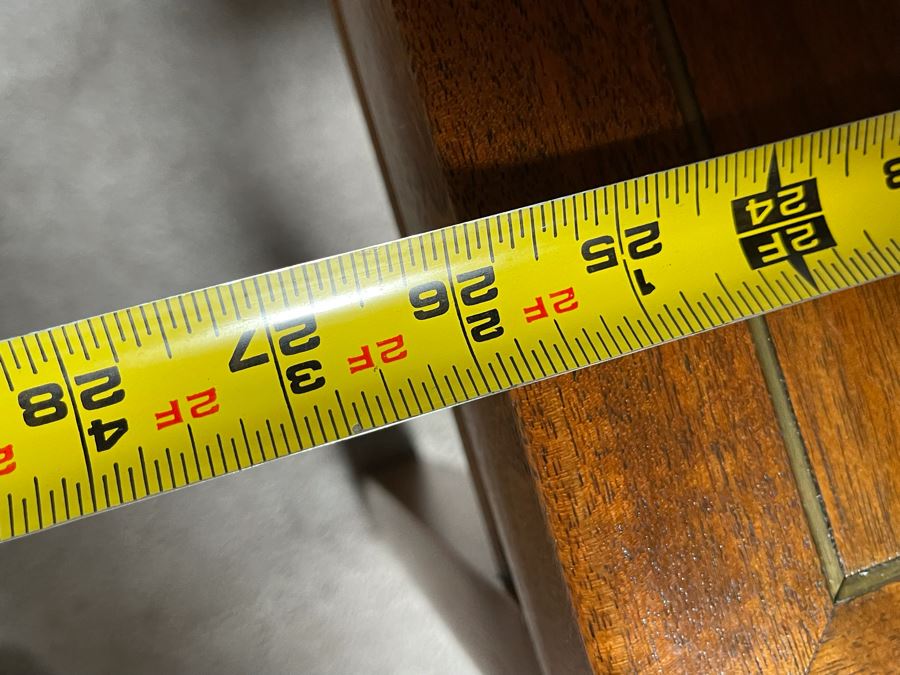JUST ADDED - Vintage Teak With Brass Inlay Coffee Table 53.5W X 26D X 16H [Photo 6]