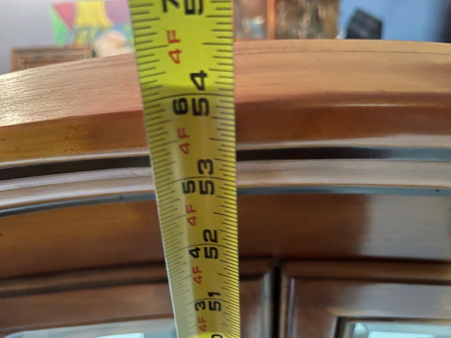 JUST ADDED - Bernhardt Flair Division Credenza With Hutch China Cabinet 68W X 19.5D X 84H *Lighting Varied Shooting Hutch / Cabinet* (La Jolla Estate) [Photo 11]