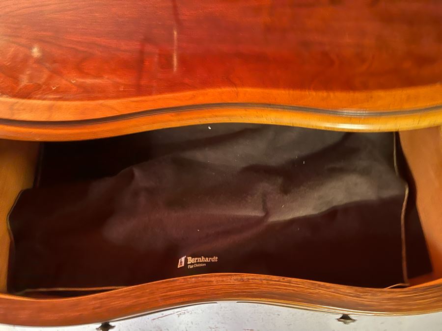 JUST ADDED - Bernhardt Flair Division Credenza With Hutch China Cabinet 68W X 19.5D X 84H *Lighting Varied Shooting Hutch / Cabinet* (La Jolla Estate) [Photo 5]