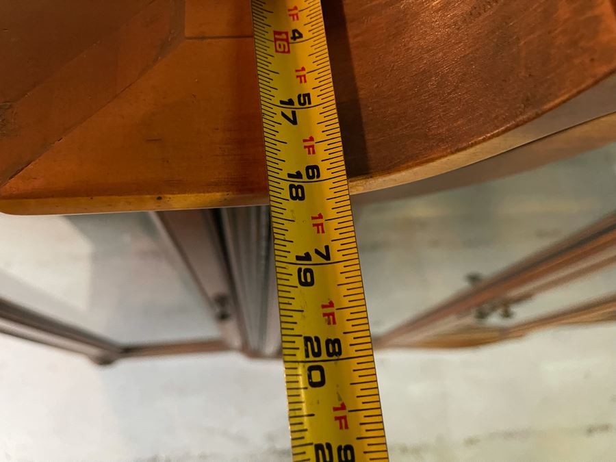 JUST ADDED - Bernhardt Flair Division Credenza With Hutch China Cabinet 68W X 19.5D X 84H *Lighting Varied Shooting Hutch / Cabinet* (La Jolla Estate) [Photo 10]