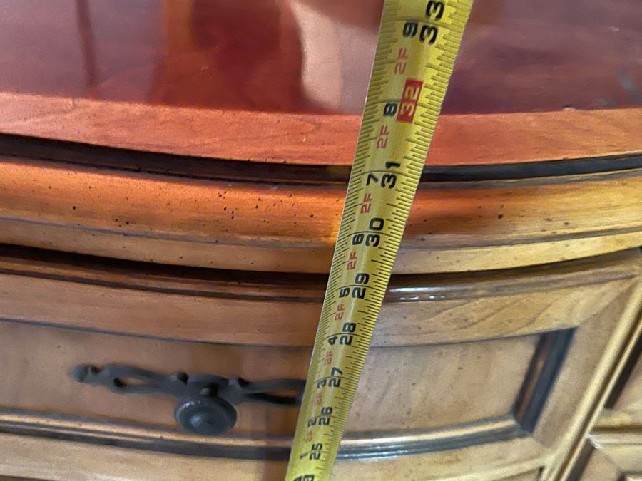 JUST ADDED - Bernhardt Flair Division Credenza With Hutch China Cabinet 68W X 19.5D X 84H *Lighting Varied Shooting Hutch / Cabinet* (La Jolla Estate) [Photo 8]