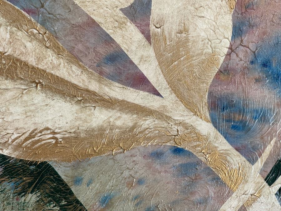 Original Framed Painting On Canvas Signed Lee Reynolds 50 X 40 [Photo 9]