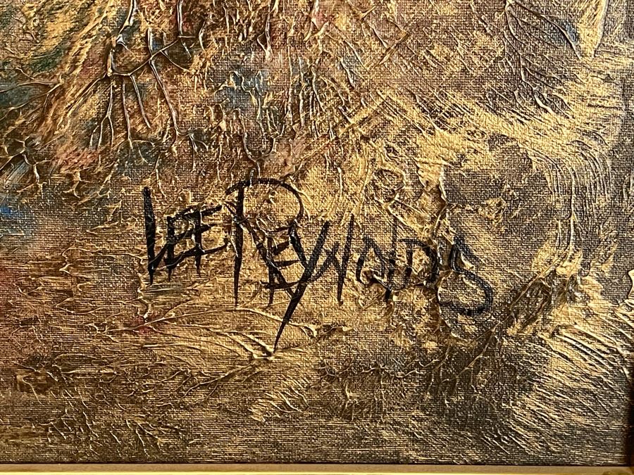 Original Framed Painting On Canvas Signed Lee Reynolds 50 X 40 [Photo 6]
