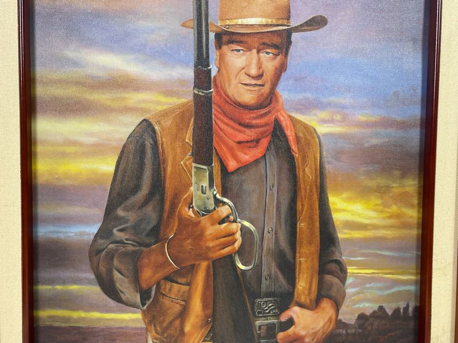 Limited Edition John Wayne: Legend Of The West Canvas Print Framed Bradford Exchange 20 X 24 [Photo 3]