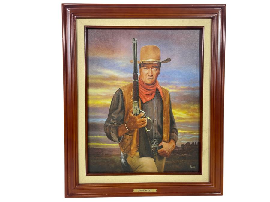 Limited Edition John Wayne: Legend Of The West Canvas Print Framed Bradford Exchange 20 X 24