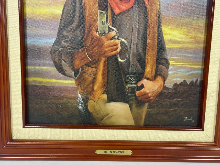 Limited Edition John Wayne: Legend Of The West Canvas Print Framed Bradford Exchange 20 X 24 [Photo 4]