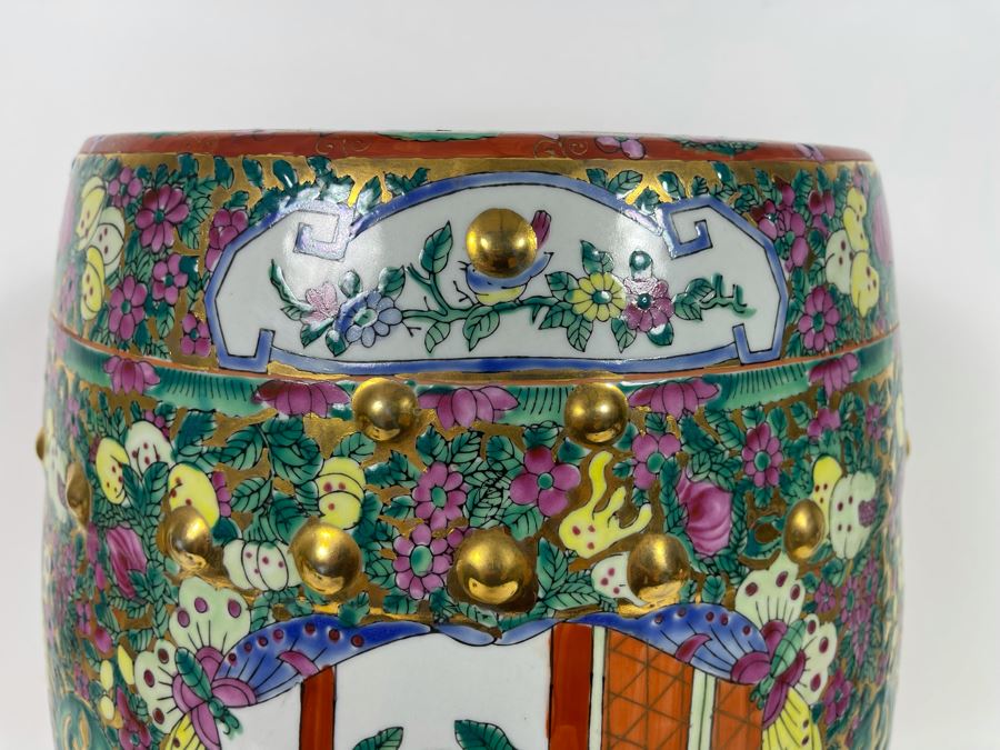 Chinese Hand Painted Garden Stool 14W X 18H [Photo 6]